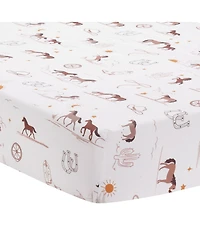 Lambs & Ivy Country Western Breathable 100% Cotton Fitted Crib/Toddler Sheet