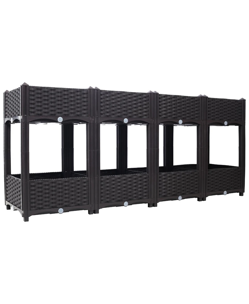 Streamdale Elevated Raised Garden Box, 63"x15.7"x27.7
