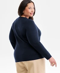 Charter Club Plus 100% Cashmere V-Neck Sweater