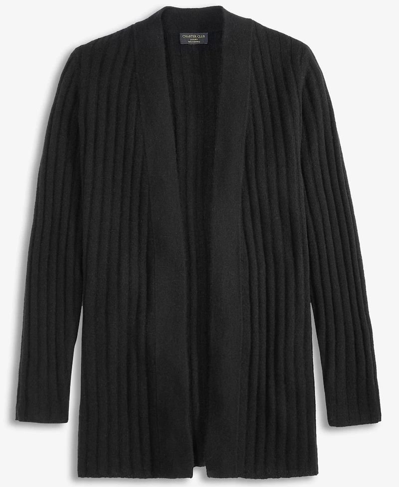 Charter Club Women's 100% Cashmere Ribbed Long Cardigan, Macy's Exclusive