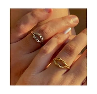 Spero London Knot Sterling Silver Adjustable Ring