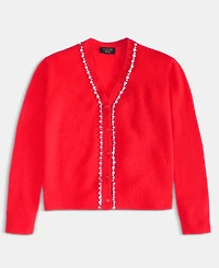 Charter Club Women's 100% Cashmere V-Neck Rhinestone Cardigan, Macy's Exclusive