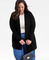 Charter Club Plus 100% Cashmere Duster Cardigan, Macy's Exclusive