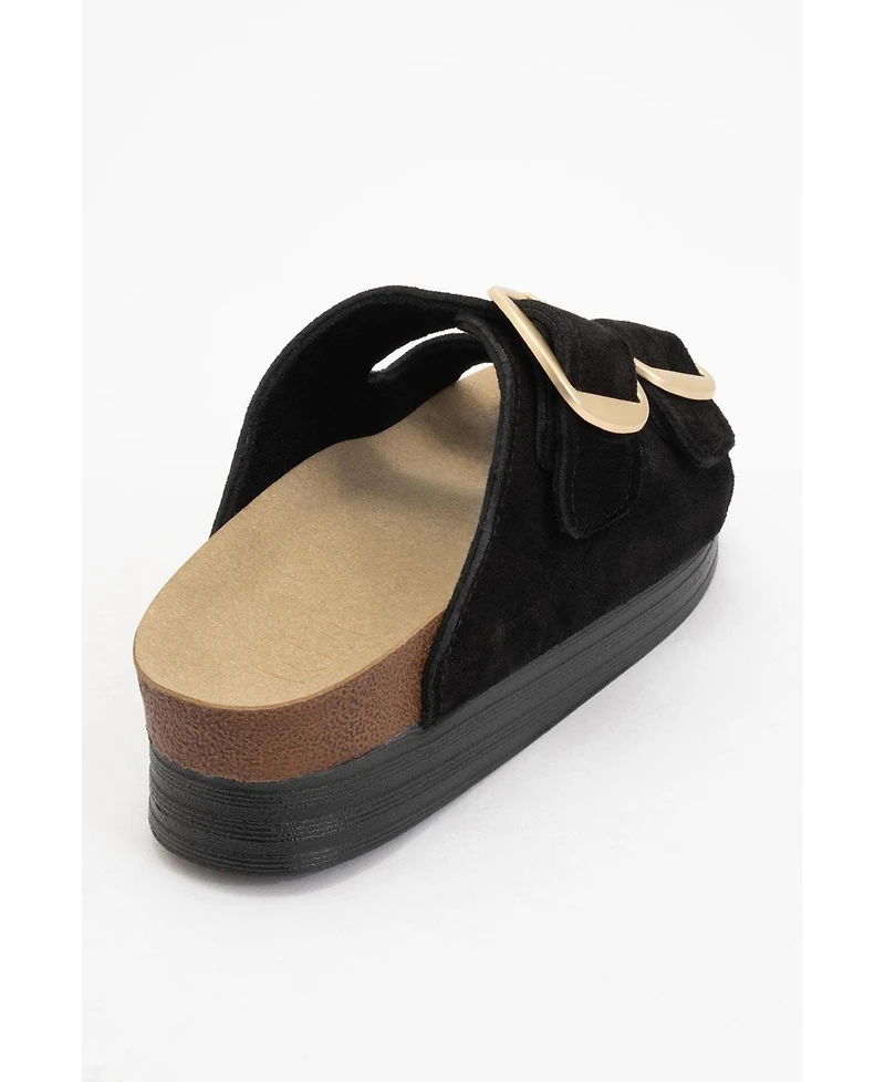 Harbor Suede Leather Two-Strap Sandal (Women)