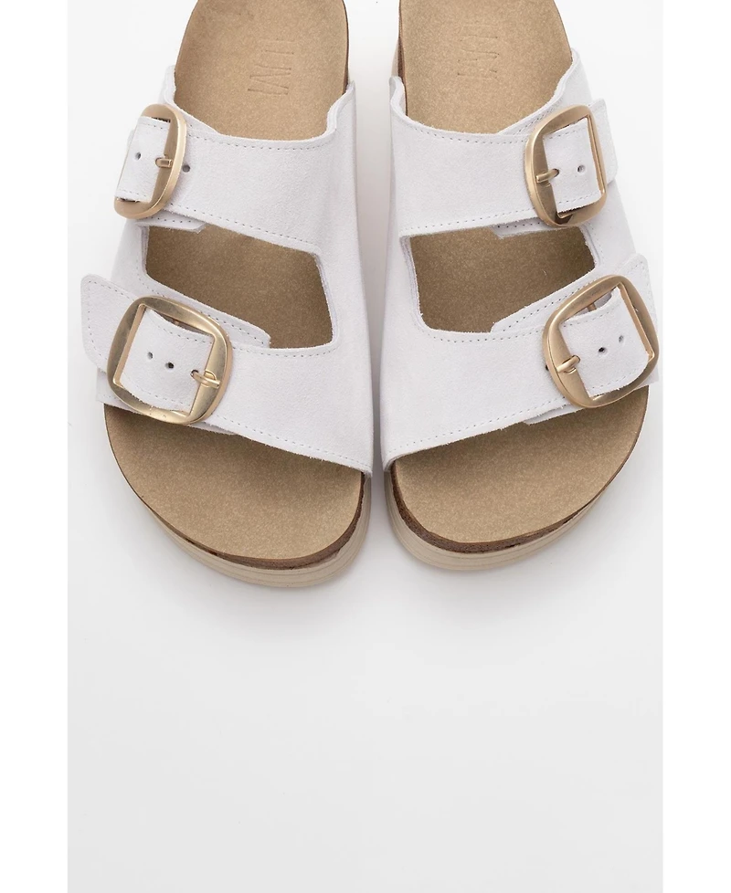 Harbor Suede Leather Two-Strap Sandal (Women)