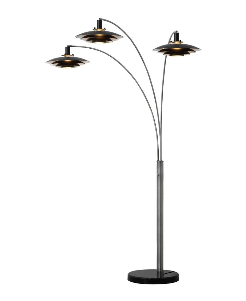 Nova of California 84" Metal Rancho Mirage 3 Light Arc Floor Lamp
