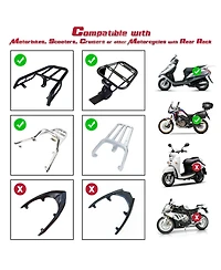 Ahr 35L Motorcycle Tour Tail Box Scooter Trunk Storage Lock Carrier Case for Helmet