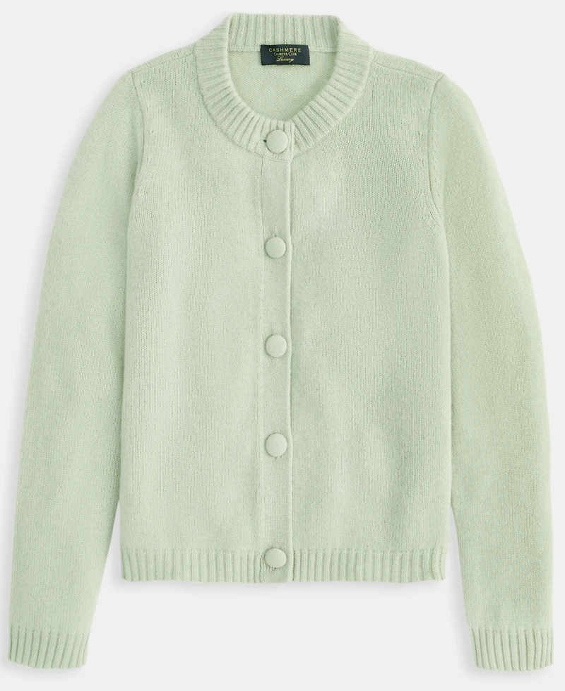 Charter Club Women's 100% Cashmere Chunky Crewneck Cardigan, Macy's Exclusive