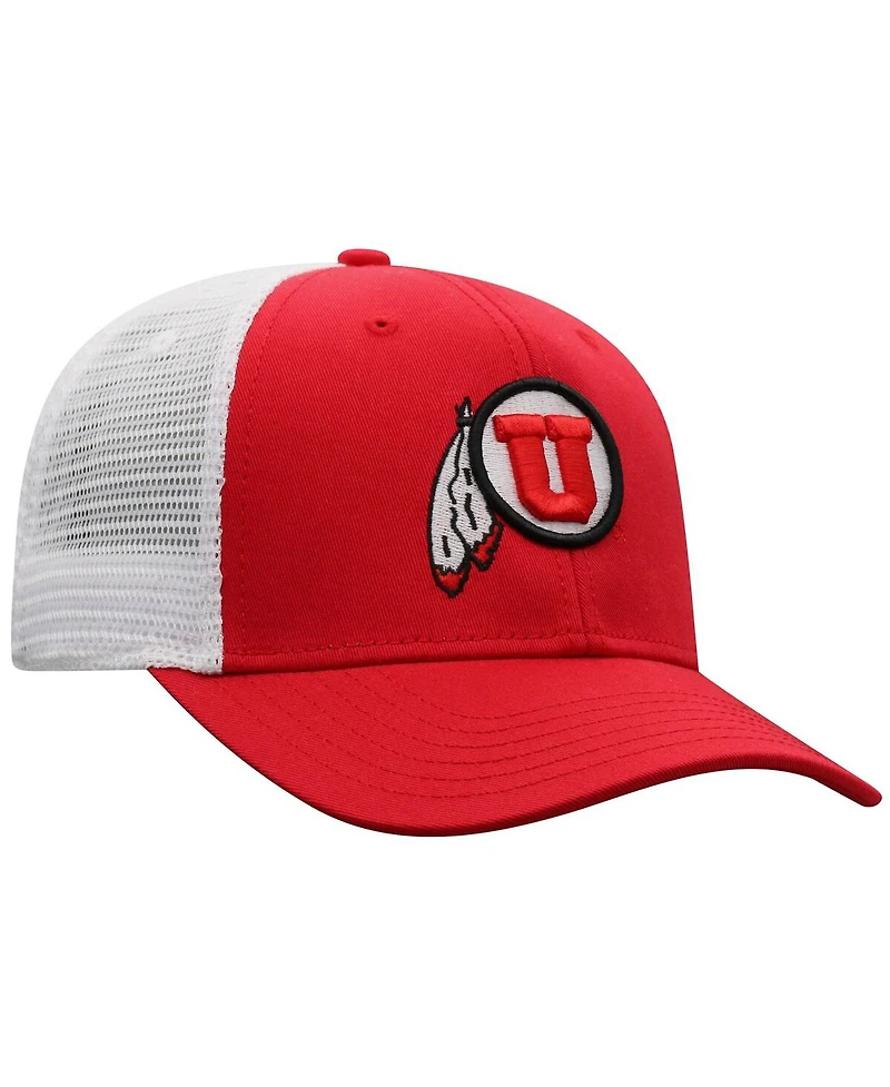 Top of the World Men's Red/White Utah Utes Victory Baseline Adjustable Trucker Hat