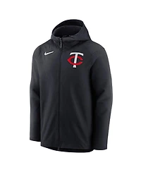 Nike Men's Black Minnesota Twins Authentic Collection Player Therma Full-Zip Hoodie