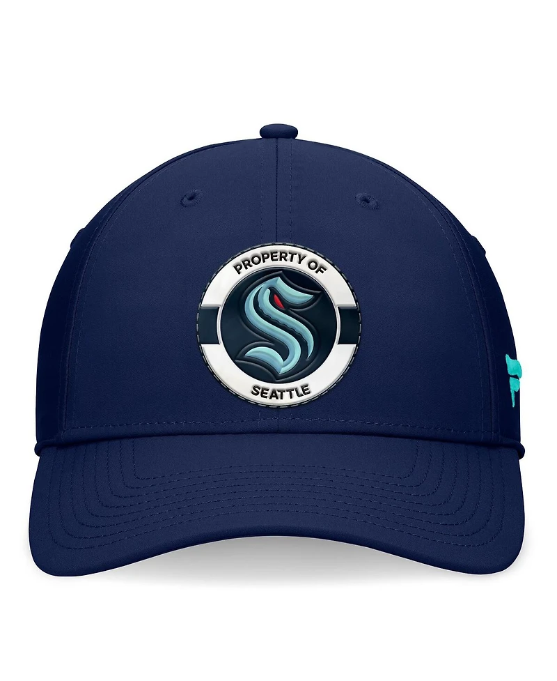 Fanatics Men's Deep Sea Blue Seattle Kraken Authentic Pro Training Camp Flex Hat