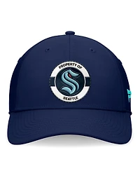 Fanatics Men's Deep Sea Blue Seattle Kraken Authentic Pro Training Camp Flex Hat