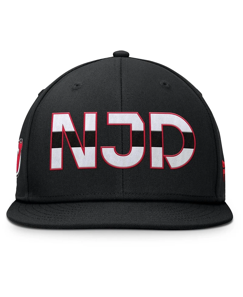 Fanatics Men's Black New Jersey Devils Authentic Pro Rink Snapback Hat