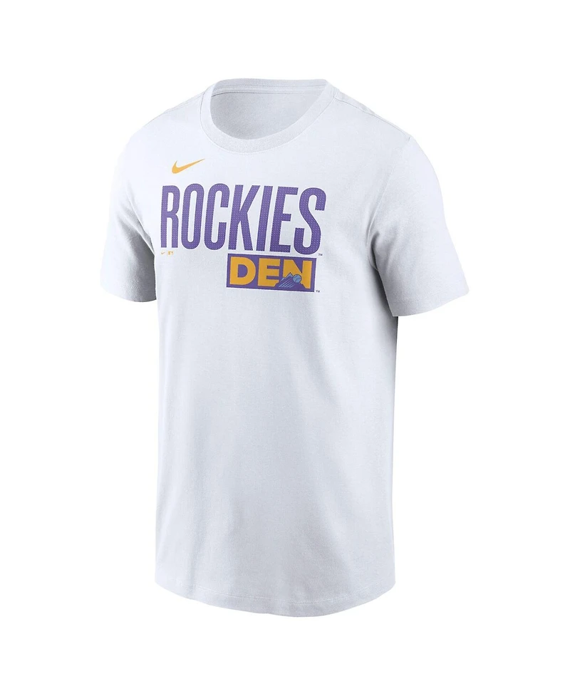 Nike Men's White Colorado Rockies 2025 City Connect Wordmark T-Shirt