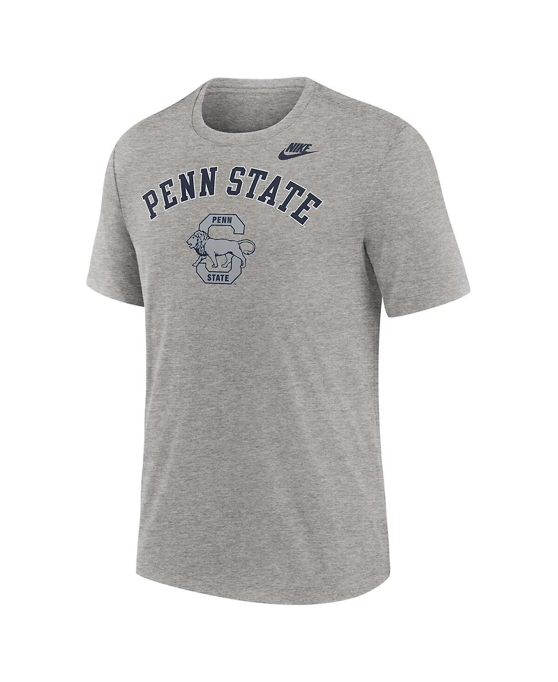 Nike Men's Heather Gray Penn State Nittany Lions Legacy Arch Tri-Blend T-Shirt