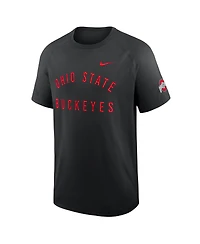 Nike Men's Black Ohio State Buckeyes Ready Raglan Premium Performance T-Shirt