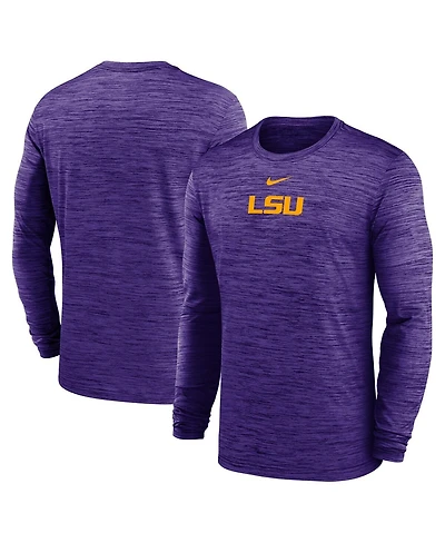 Nike Men's Purple Lsu Tigers 2025 Sideline Velocity Performance Long Sleeve T-Shirt