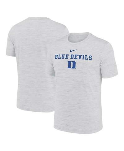 Nike Men's Ash Duke Blue Devils 2025 Sideline Velocity Performance T-Shirt