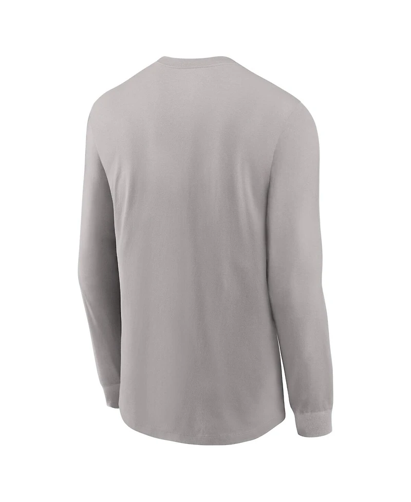 Nike Men's Gray Ohio State Buckeyes 2025 Sideline Performance Long Sleeve T-Shirt