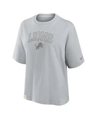 Nike Women's Gray Detroit Lions Glory Arch Boxy T-Shirt