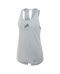 Nike Women's Gray Detroit Lions Glory Crisscross Performance Tank Top