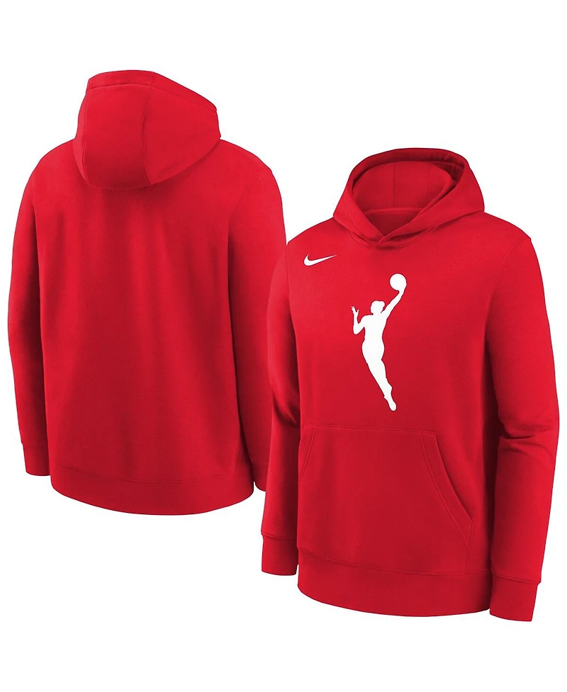 Nike Big Boys and Girls Red Wnba Logo Essential Team Pullover Hoodie