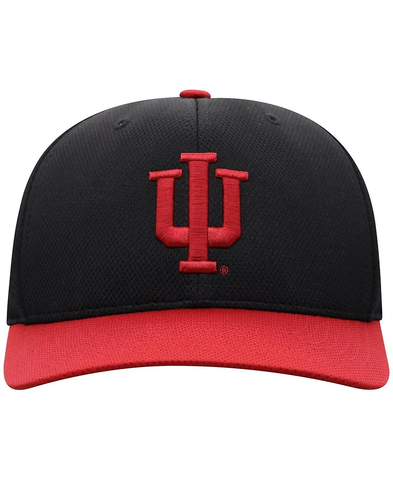 Top of the World Men's Black Indiana Hoosiers Reflex Fitted Hat