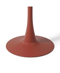 23.5" Round Outdoor Indoor Metal Cocktail Dining Table