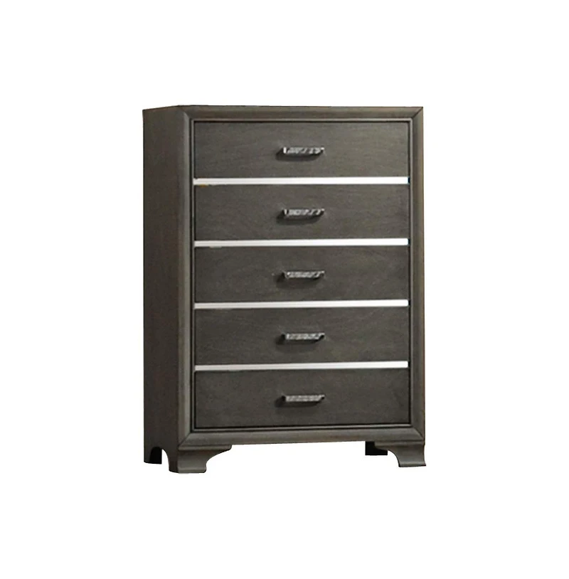 Kings Brand Furniture Oceana Wood 5 Drawer Chest