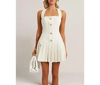 Heiress Beverly Hills Women's Tweed Flare Mini Dress