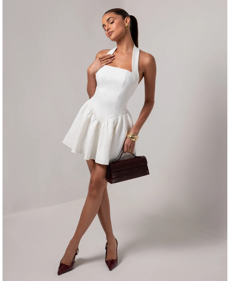 Heiress Beverly Hills Women's Halter Contour A-Line Mini Dress