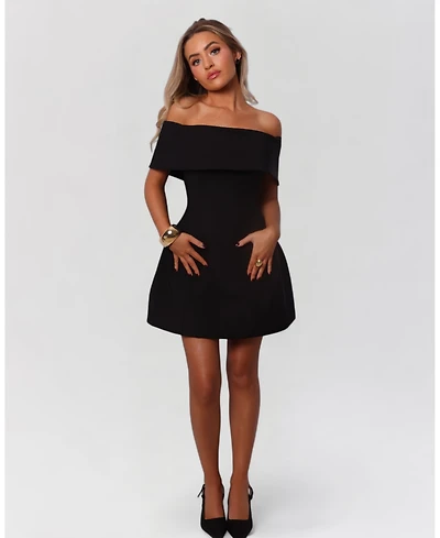 Heiress Beverly Hills Women's Strapless Off The Shoulder A-Line Mini Dress