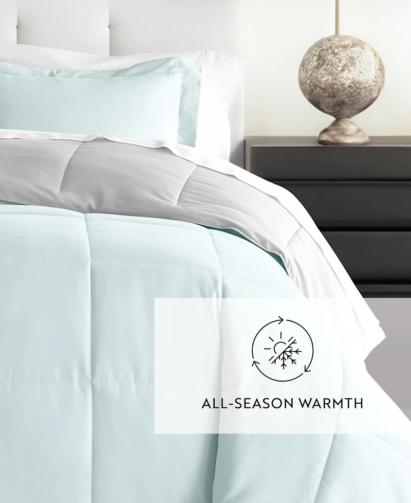 ienjoy Home All Season Lightweight Down Alternative Reversible 3-Pc. Comforter Set, King/California King