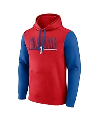 Fanatics Men's Red Philadelphia Phillies Outline Fleece Pullover Hoodie