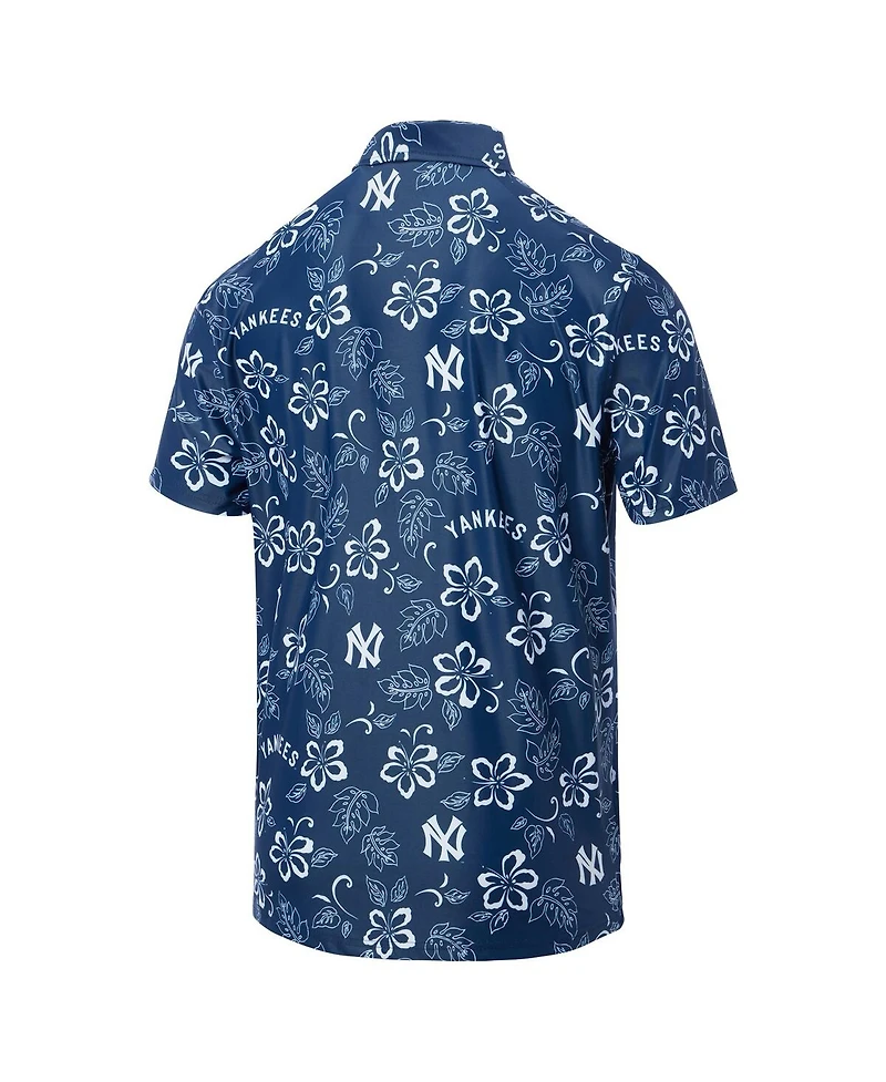 Reyn Spooner Men's Navy New York Yankees Cooperstown Collection Performance Polo Shirt