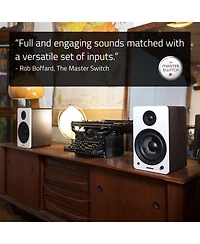 Fluance Ai61 Powered 2-Way 2.0 Stereo Bookshelf Speakers with Speaker Stands 6.5" Drivers 120W Amplifier for Turntable Bluetooth 5 Wireless Music