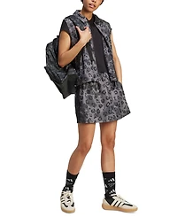 adidas Women's French Terry Animal-Print A-Line Skort