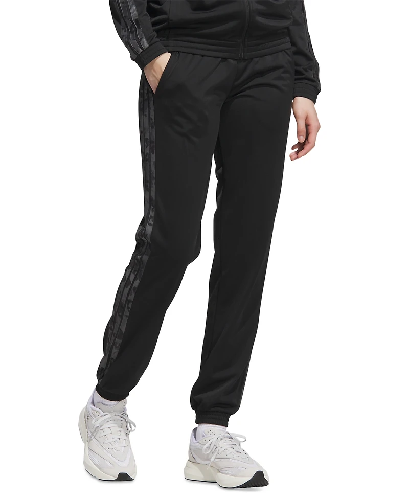 adidas Women's Animal-Print 3-Stripes Tricot Pants