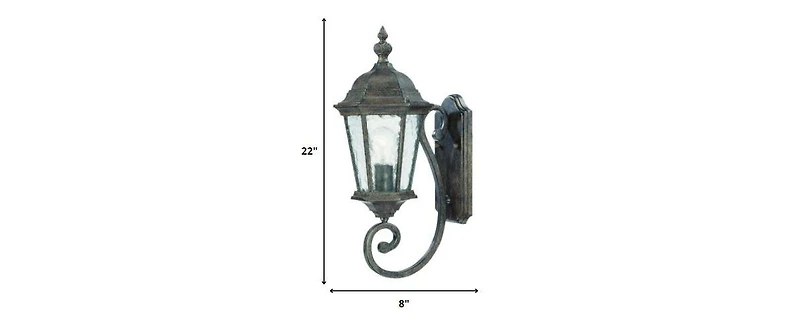 Wall Mounted One Light Carousel Lantern for Indoor and Outdoor Use