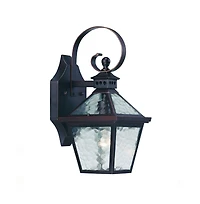 Hammered Glass Wall Light for Entryway Hallway or Bathroom