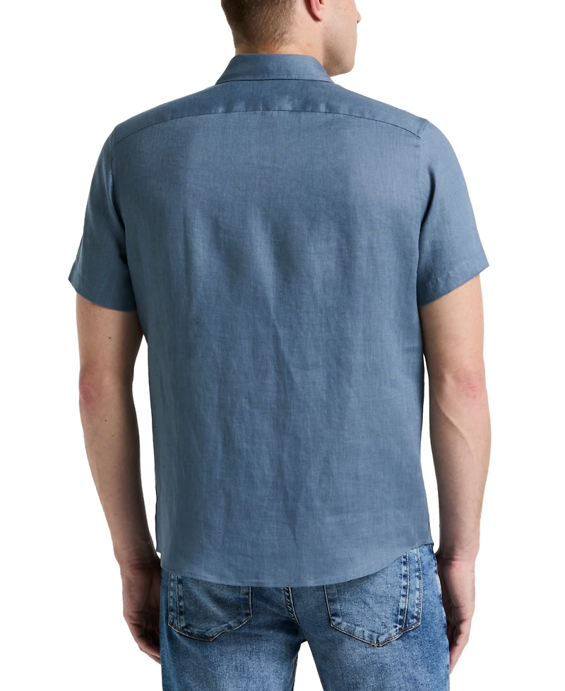 Perry Ellis Men's Solid Linen Shirt