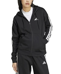 adidas Women's 3-Stripe Logo Zip Hooded Track Jacket
