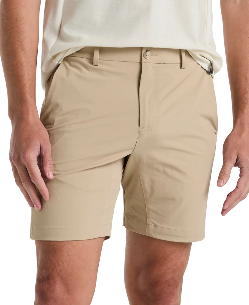 Perry Ellis Men's Solid Stretch 8" Tech Shorts