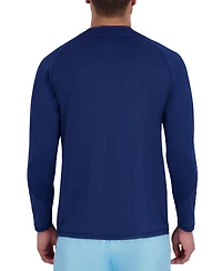 Spyder Men's Long Sleeve Waffle-Knit Crewneck Swim Shirt