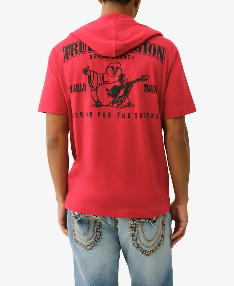 True Religion Men's Short Sleeve Hooded T-Shirt