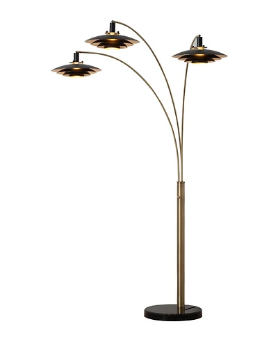 Nova of California 84" Metal Rancho Mirage 3 Light Arc Floor Lamp