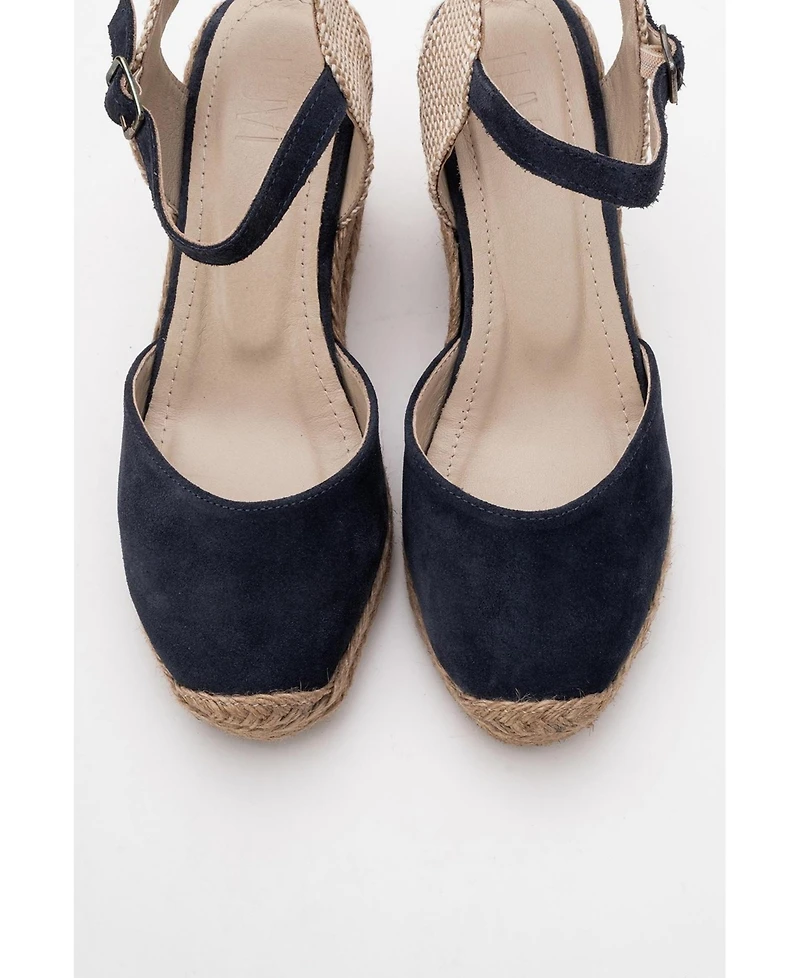Sinta Suede Leather Platform Espadrille (Women)