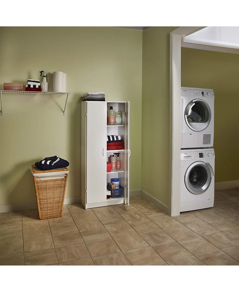 ClosetMaid 896700 12.5 x 24 x 59.5 Inch Adjustable 4 Shelf Pantry Cabinet, White
