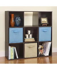 ClosetMaid 9 Cube Wood Stackable Open Bookcase Display Shelf Organizer