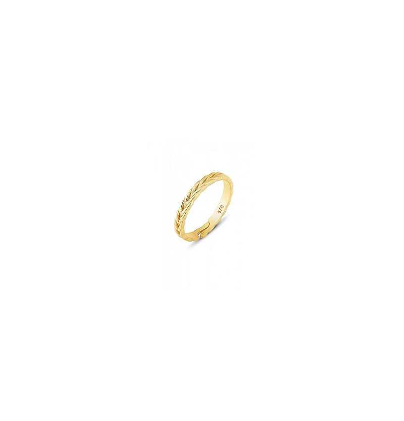 Spero London Braided Design Adjustable Sterling Silver Band Ring